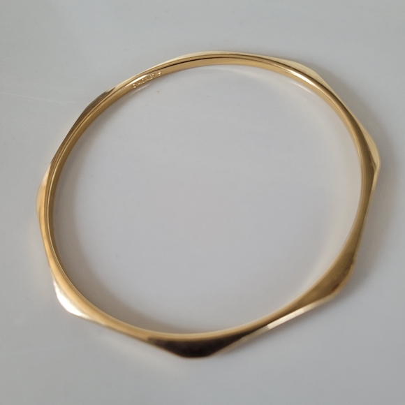 MONET small octagonal gold-tone bangle bracelet - Picture 4 of 5